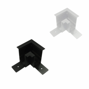 Аголна L спојка таван-таван за УГРАДНА Магнетна шина за под гипс Црна/Бела