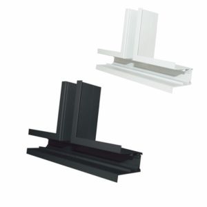 T спојка за УГРАДНА Магнетна шина за над гипс Црна/Бела