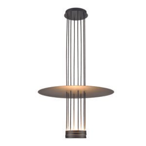 Elia - Висечки Лустер Црн Кружен LED 18w 3000k Ф60cm