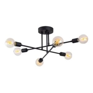 Elosia - Црн Плафонски Лустер 6*Е27