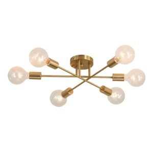 Elosia - Златен Плафонски Лустер 6*Е27