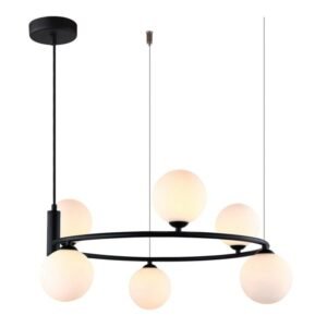 Amara - Црн Линиски Лустер 6*G9