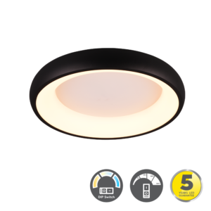 Cardona - LED плафоњерка Црна Ф45 29w 3CCT