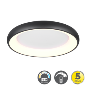 Cardona - LED плафоњерка Црна Ф62 38w 3CCT