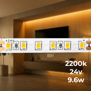 ЛЕД лента 9,6w - 900lm/m 24v 2200k