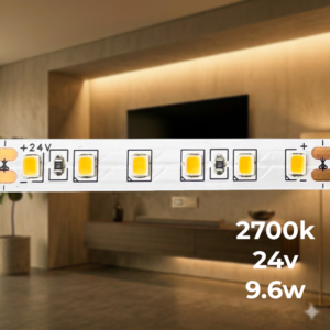 ЛЕД лента 9,6w-1080lm/m 24v 2700k