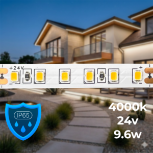 ЛЕД лента 9,6w-1130lm/m 24v 4000k IP65