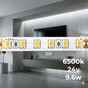 ЛЕД лента 9,6w-1130lm/m 24v 6500k