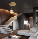 Luxe – Висечки лустер кружен ЛЕД 3000K 34W амбер-месинг - Image 2