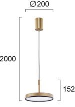 Gold Don – Висечки лустер единечен ЛЕД 3000K 24W златен - Image 3