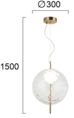 Clear Dalia – Висечки лустер 3000K ЛЕД 7W златна - Image 3