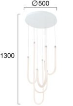 Yvonne – Висечки лустер 3000K ЛЕД 60W бел - Image 3