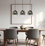 Mirror – Висечки лустер линиски 3*Е27 градиент зелено - Image 2