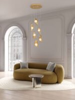 Malory 6 - Висечки лустер кружен 27w златен - Image 2
