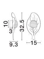 Malory - Ѕидна светилка 5w златна - Image 7