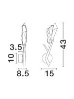 Greta - Ѕидна светилка антик месинг 6w - Image 7