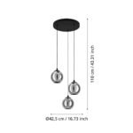 ARISCANI - Висечки кружен лустер 3*Е27 - Image 4